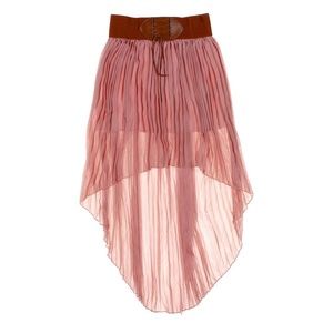Pink Hi-Low Skirt